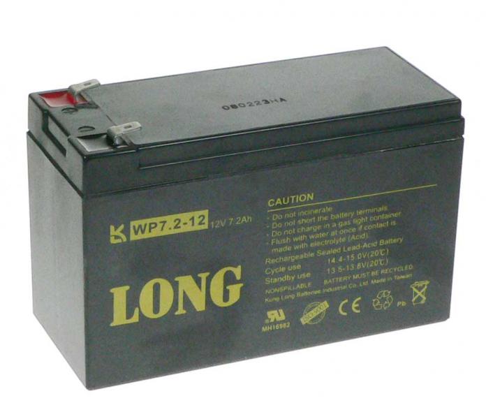 Long Baterie WP7.2-12 (12V/7Ah - Faston 250)