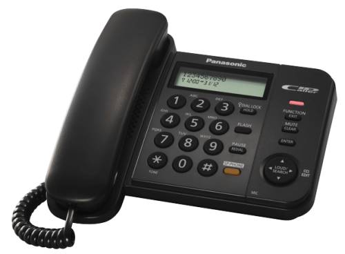 Panasonic KX-TS580FXB - jednolinkový telefon, černý