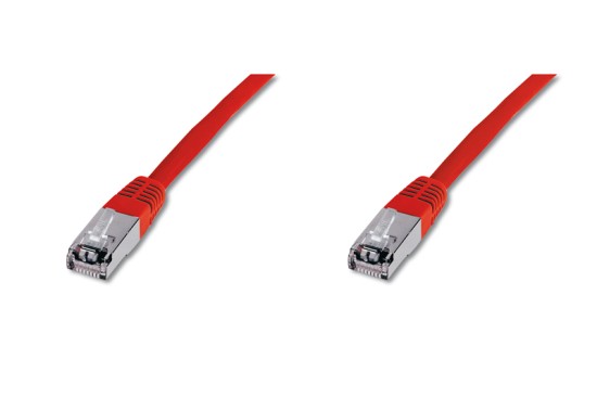 Digitus Patch Cable,S-FTP, CAT 6, AWG 27/7, LSOH, Měď, červený 5m