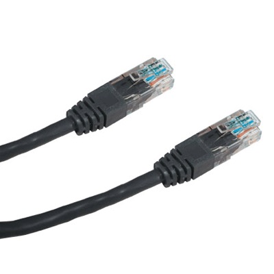 DATACOM Patch kabel UTP CAT5E 1m černý