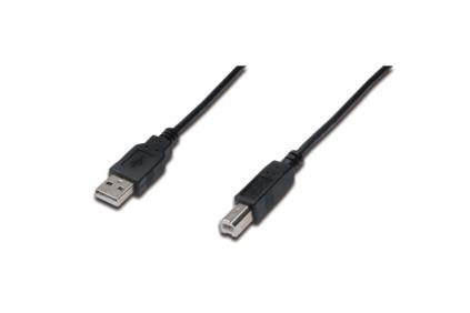 Digitus Připojovací kabel USB 2.0, typ A - B M / M, 5,0 m, černý