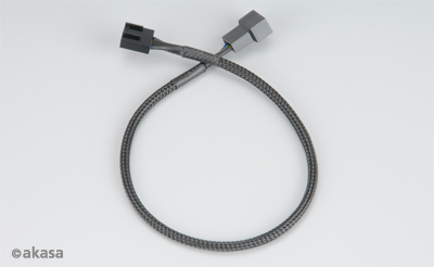 AKASA prodlužovací kabel k PWM ventilátoru, 30cm (4pin pro PWM, 3pin ventilátory)