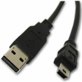 Kabel CABLEXPERT USB A-MINI 5PM 2.0 1,8m HQ Black, zlacené kontakty
