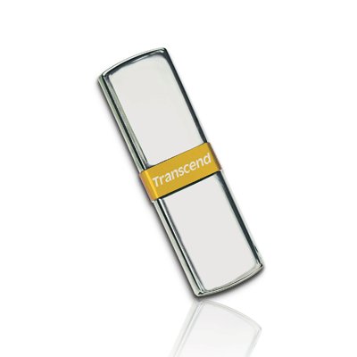 Transcend 8GB JetFlash V85, USB 2.0 flash disk, stříbrno/žlutý, kov