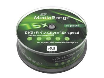 MediaRange DVD+R 4,7GB 16x, spindl (25pack)