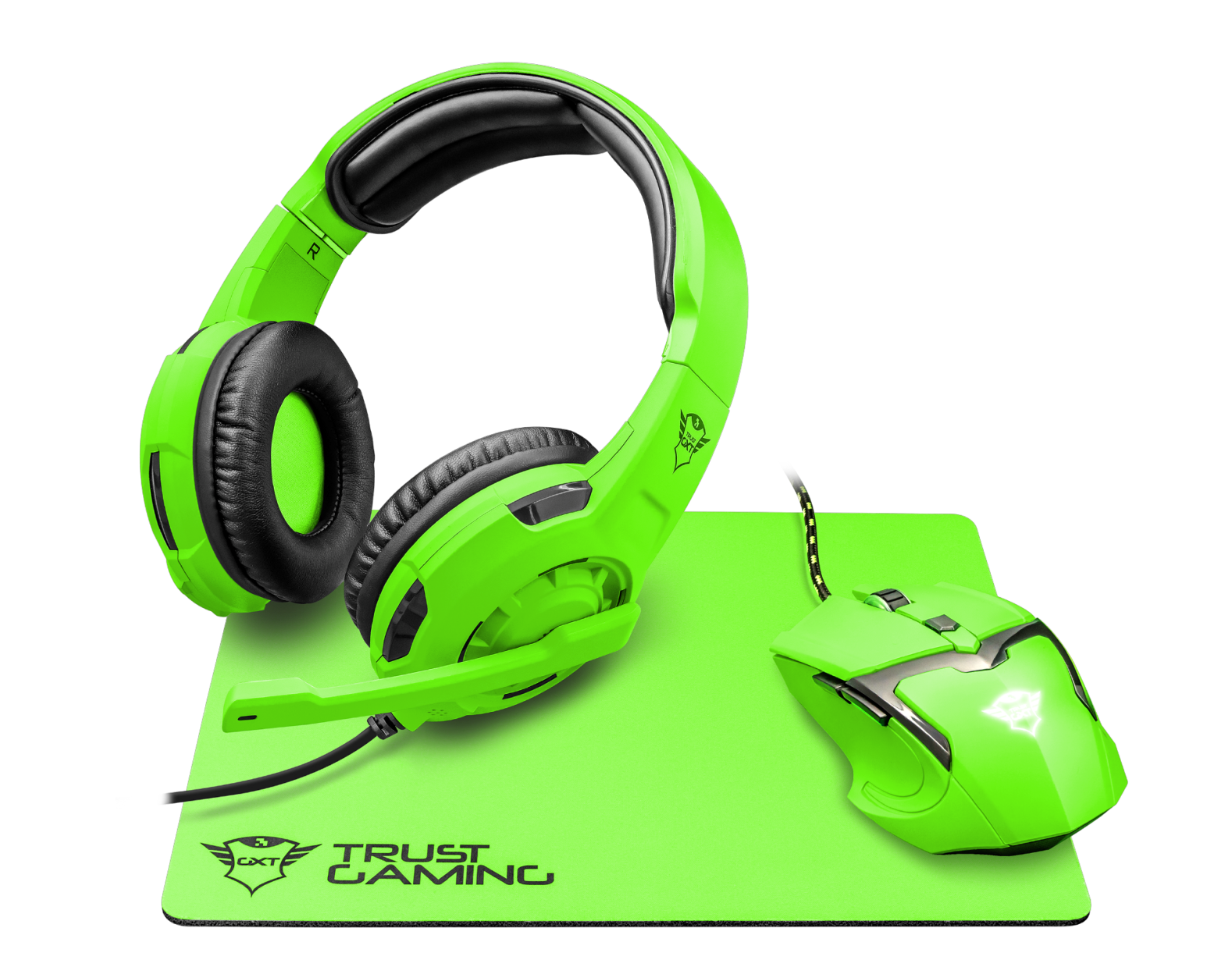 Herni notebook TRUST Sluchátka s mikrofonem GXT790 SG hern myÅ¡ SPECTRA GAMING BUNDLE green