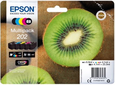 EPSON cartridge T02E7 (5color) multipack (kiwi)
