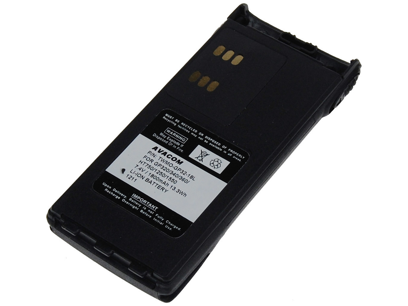 Baterie AVACOM Motorola GP320/340/360, HT750/1250 - WARIS Li-Ion 7.4V 1800mAh