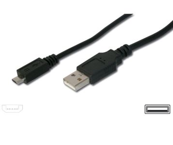 PREMIUMCORD Kabel USB 2.0 A-Micro B propojovací 0,5m (černý)