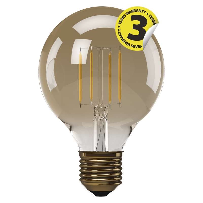 Emos LED žárovka Globe G95, 4W/34W E27, WW+ teplá bílá+, 380 lm, Vintage, E