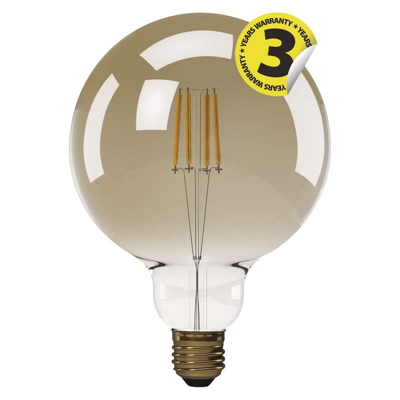 LED žárovka Vintage G125 4W E27 teplá bílá+