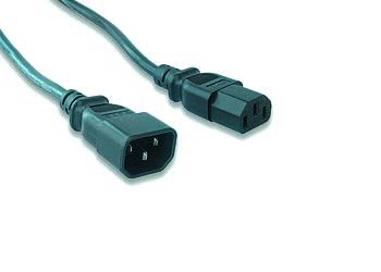 C-TECH kabel síťový, prodlužovací, 3m VDE 230V