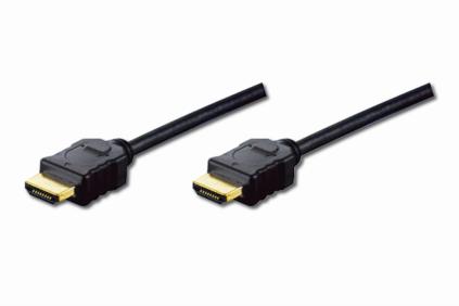 DIGITUS HDMI cable High Speed with Ethernet TYP A 1.4 AWG32 golded M/M 2xshielded black/grey 5.0m