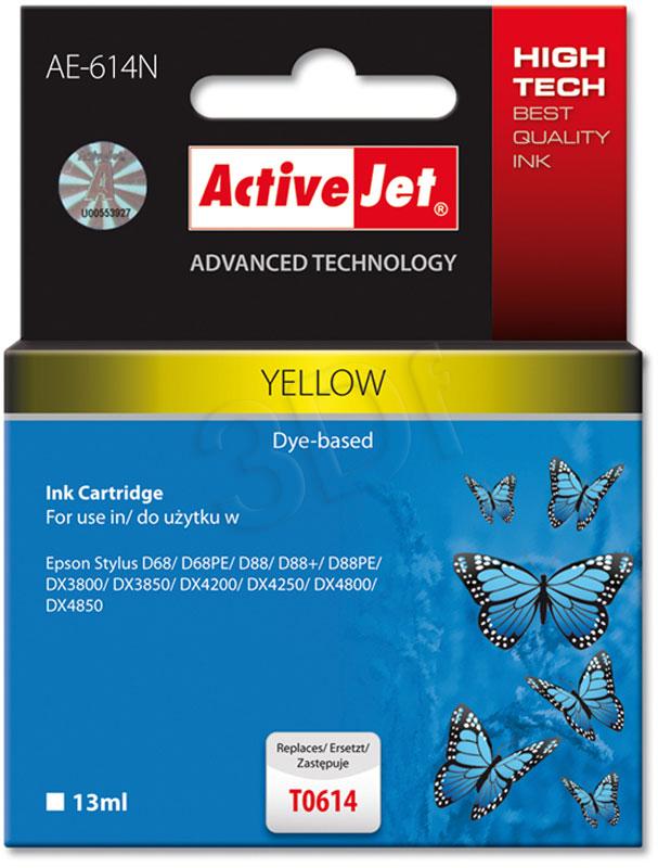 Inkoust ActiveJet AE-614N | Yellow | 13 ml | Chip | Epson T0614