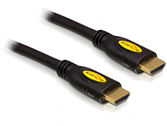 DELOCK 82455 Delock kabel HDMI 1.4 3D TV samec/samec 5m pozlacený