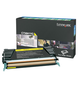 Lexmark C736, X736, X738 Yellow High Yield Return Programme Toner Cartridge (10K)