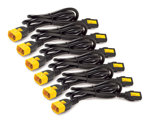 APC AP8704S-WW Power Cord Kit, ( 6ea) ,Locking, 10A, 100-230V, C13 to C14 1,2m APC Power Cord Kit (6 ks), Locking, C13 to C14, 1.2m