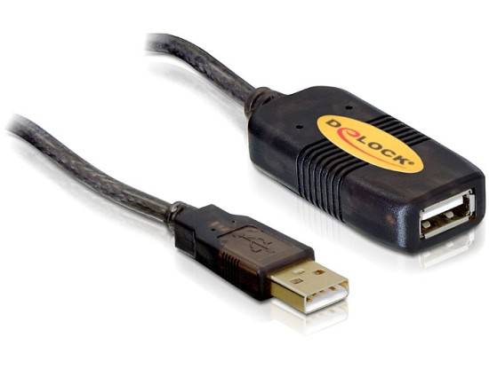 Delock USB 2.0 kabel, prodlužující A-A samec/samice 10m, aktivní