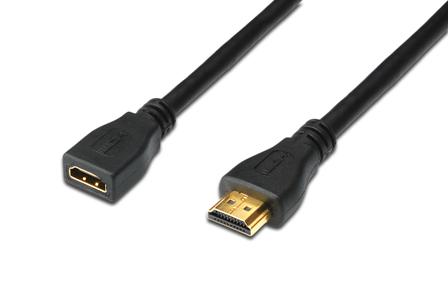 ASSMANN HDMI High Speed extension cable type A M/F 3.0m w/Ethernet Ultra HD 24p gold bl