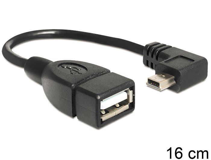 Delock kabel USB mini samec > USB 2.0-A samice OTG 16 cm (83245)