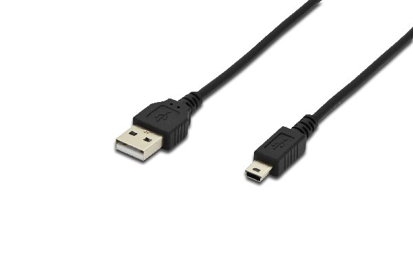 ASSMANN USB 2.0 connection cable type A - mini B (5pin) M/M 1.8m USB 2.0 conform UL bl