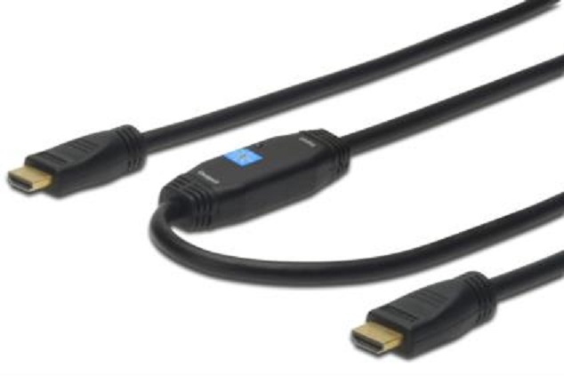 Digitus propojovací kabel s Aktivním zesílením HDMI High Speed Ethernet Ultra HD 24p, 15M