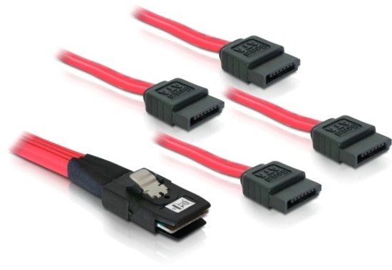 Delock kabel SAS mini 36-pin / 4x SATA