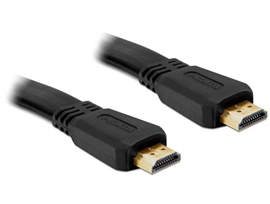 Delock HDMI 1.4 kabel A/A samec/samec, plochý, 1m (82669)
