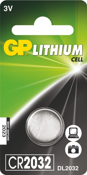 GP lithiová baterie 3V CR2032 1ks