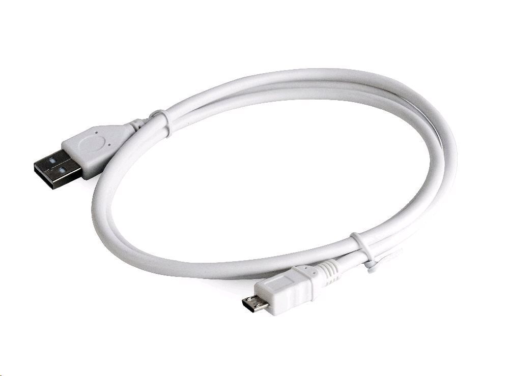 Kabel CABLEXPERT USB A Male/Micro B Male 2.0, 0,5m, White, High Quality