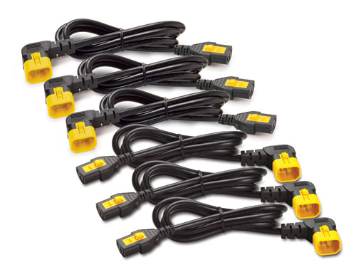 APC Power Cord Kit (6 ea),Locking,C13toC14 (90Dg),0.6m AP8702R-WW