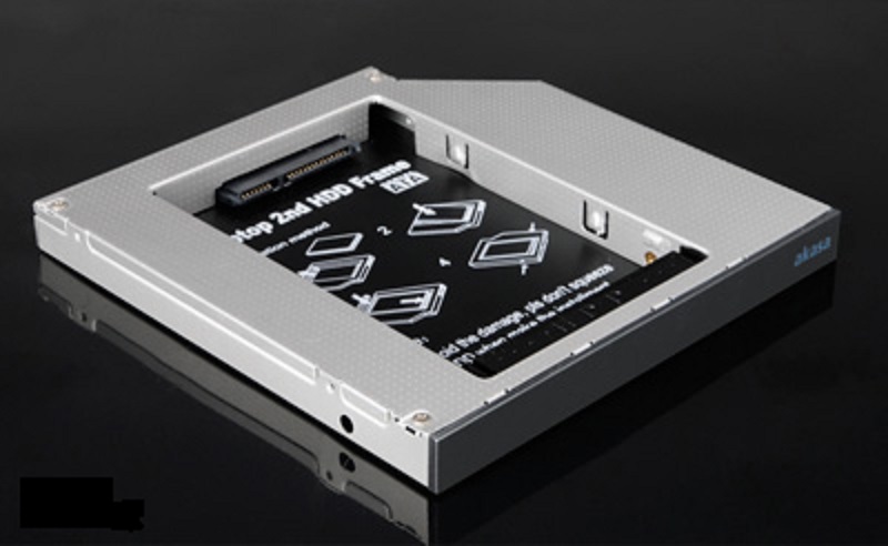 AKASA HDD box N.Stor S12, 2.5" SATA HDD/SSD do pozice pro optickou mechaniku SATA (výška HDD do 13mm)