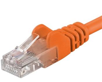 PREMIUMCORD Patch kabel UTP RJ45-RJ45 CAT5e 0.25m oranžová
