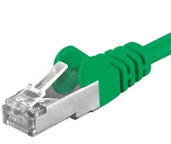 PREMIUMCORD Patch kabel CAT6a S-FTP, RJ45-RJ45, AWG 26/7 0,25m zelená