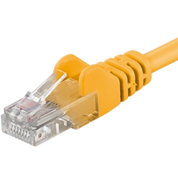 PREMIUMCORD Patch kabel UTP RJ45-RJ45 CAT5e 10m žlutá