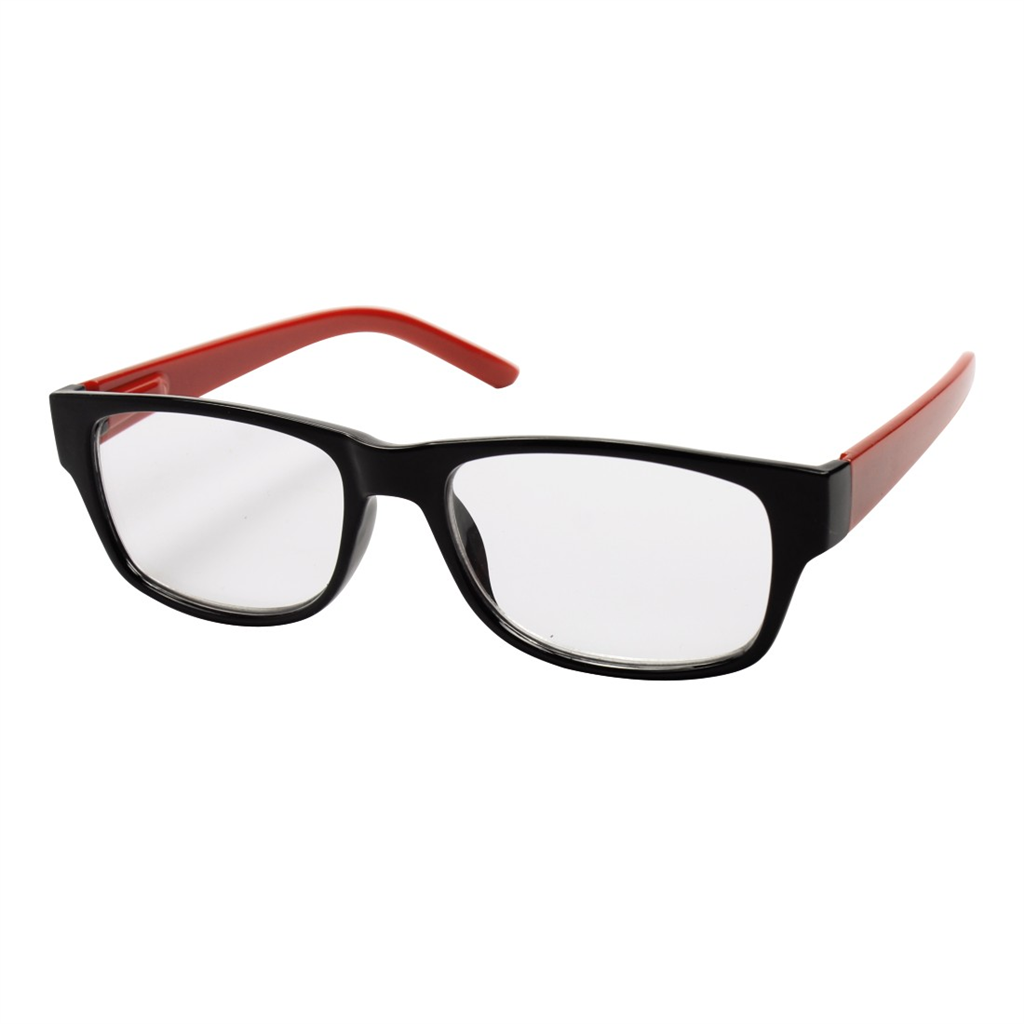 Filtral čtecí brýle, plastové, černé/červené, +2.0 dpt