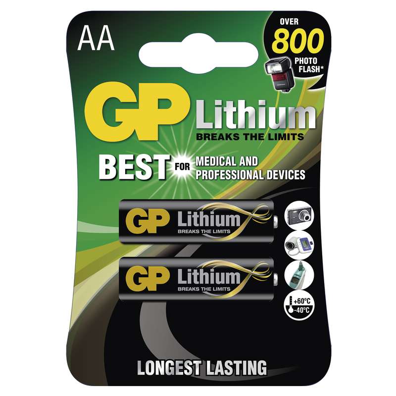 GP lithiová baterie 1,5V AA (FR6) 2ks