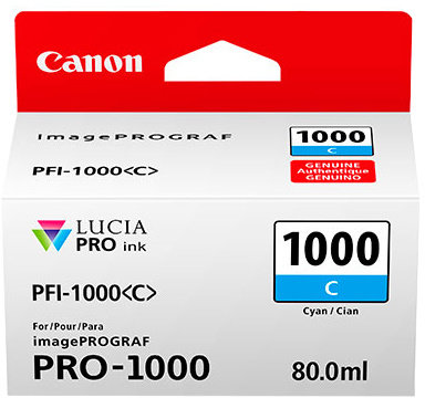 Canon 0547C001 - originální Canon PFI-1000 C, azurový