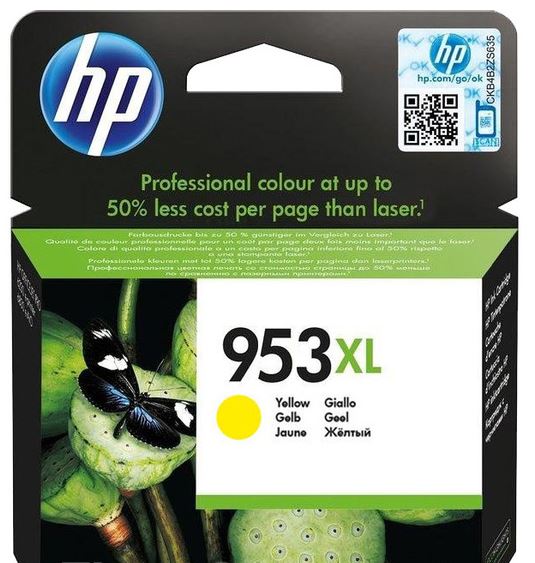 HP inkoustová kazeta 953XL žlutá F6U18AE originál