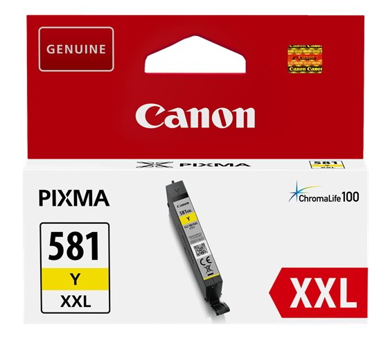 Canon 1997C001 - originální Canon CARTRIDGE CLI-581 XXL žlutá pro PIXMA TS615x, TS625x, TS635x, TR7550, TS815x (824str.)