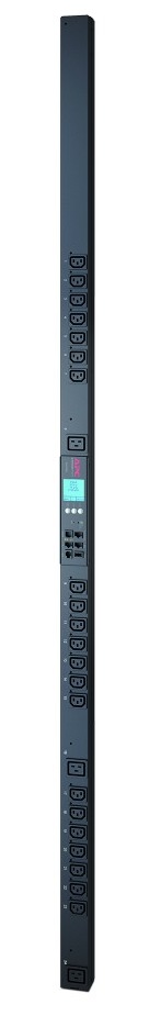 APC Rack PDU 2G, Metered, by Outlet with Switching, ZeroU, 20A/208V, 16A/230V, (21)C13 & (3)C19
