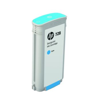 HP 728 130-ml Cyan DesignJet Ink Cartridge