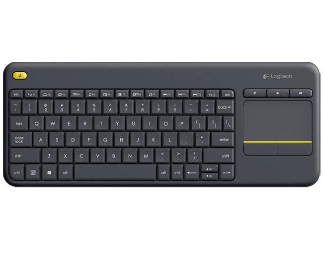 Logitech Wireless Touch Keyboard K400 Plus - INTNL - US International layout - Black