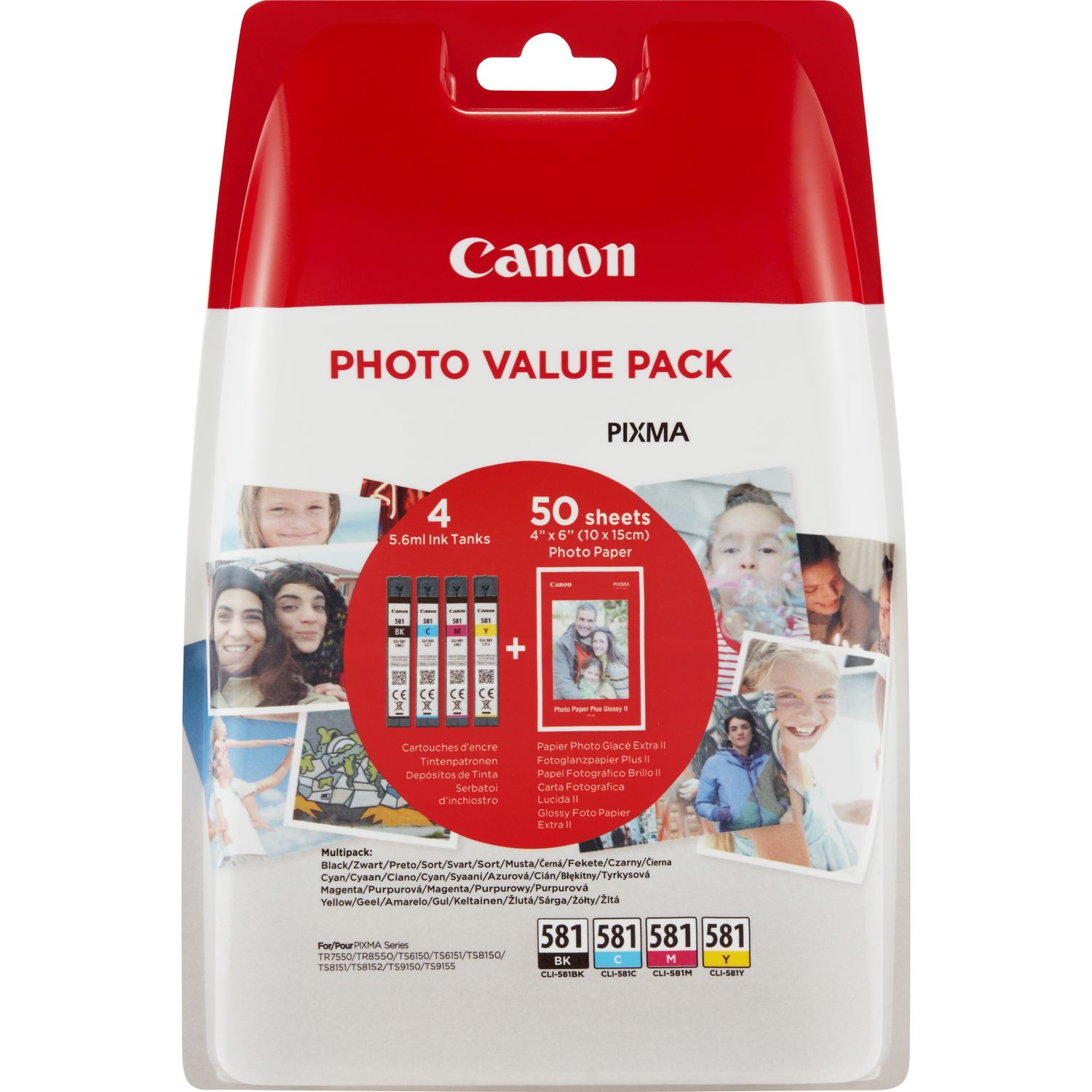 Canon 2106C005 - originální Canon cartridge INK CLI-581 BK/C/M/Y PHOTO VALUE BL