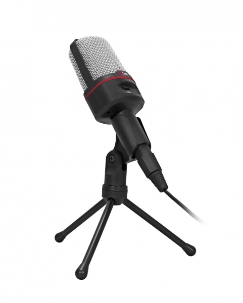 C-TECH Stolní mikrofon MIC-02, 3,5mm stereo jack, kabel 2.5m