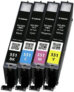Canon CARTRIDGE CLI-551 multi pack pro Pixma iP, Pixma iX, Pixma MG a Pixma MX 6850, 725x, 925, 8750 (300 str.)