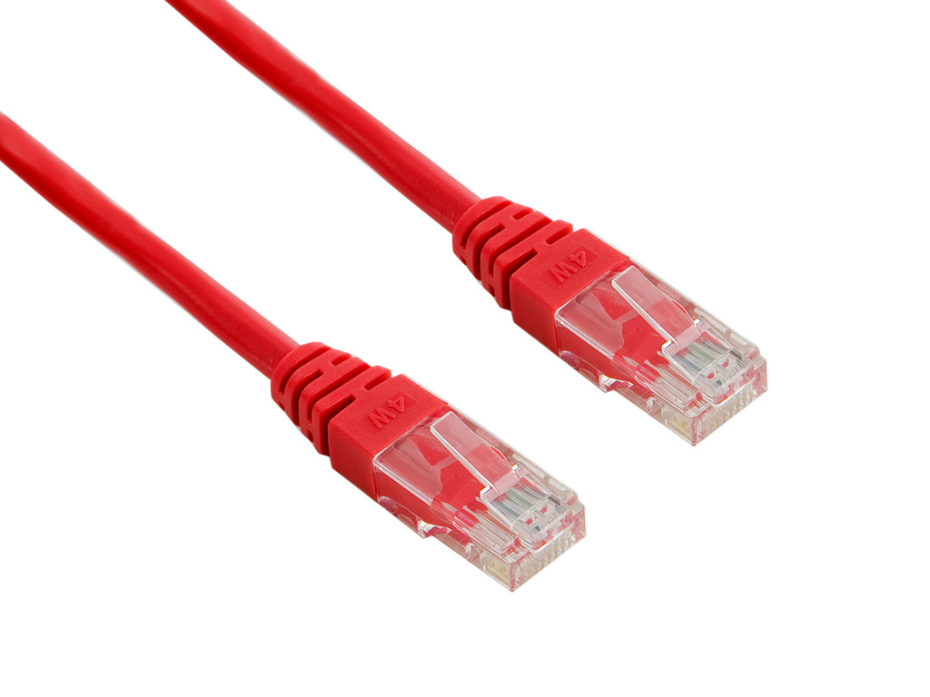 4World Patch kabel RJ45 Cat5e UTP 1.0m Red