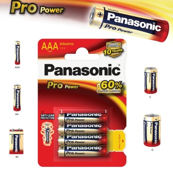 Baterie Panasonic Pro Power alk., AAA/R03 Blistr(4)