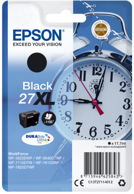 EPSON ink čer Singlepack "Budík" Black 27XL DURABrite Ultra Ink