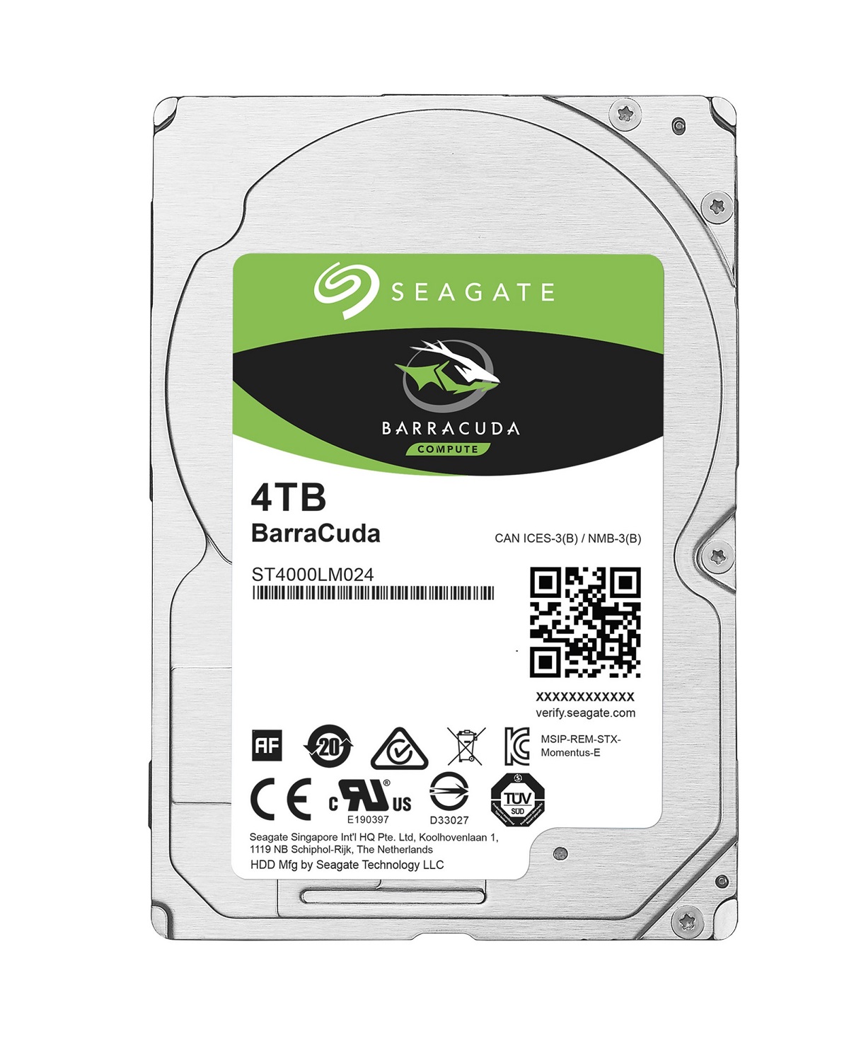 SEAGATE HDD BARRACUDA 4TB 2.5" SATAIII/600 5400RPM, 128MB cache, 15mm